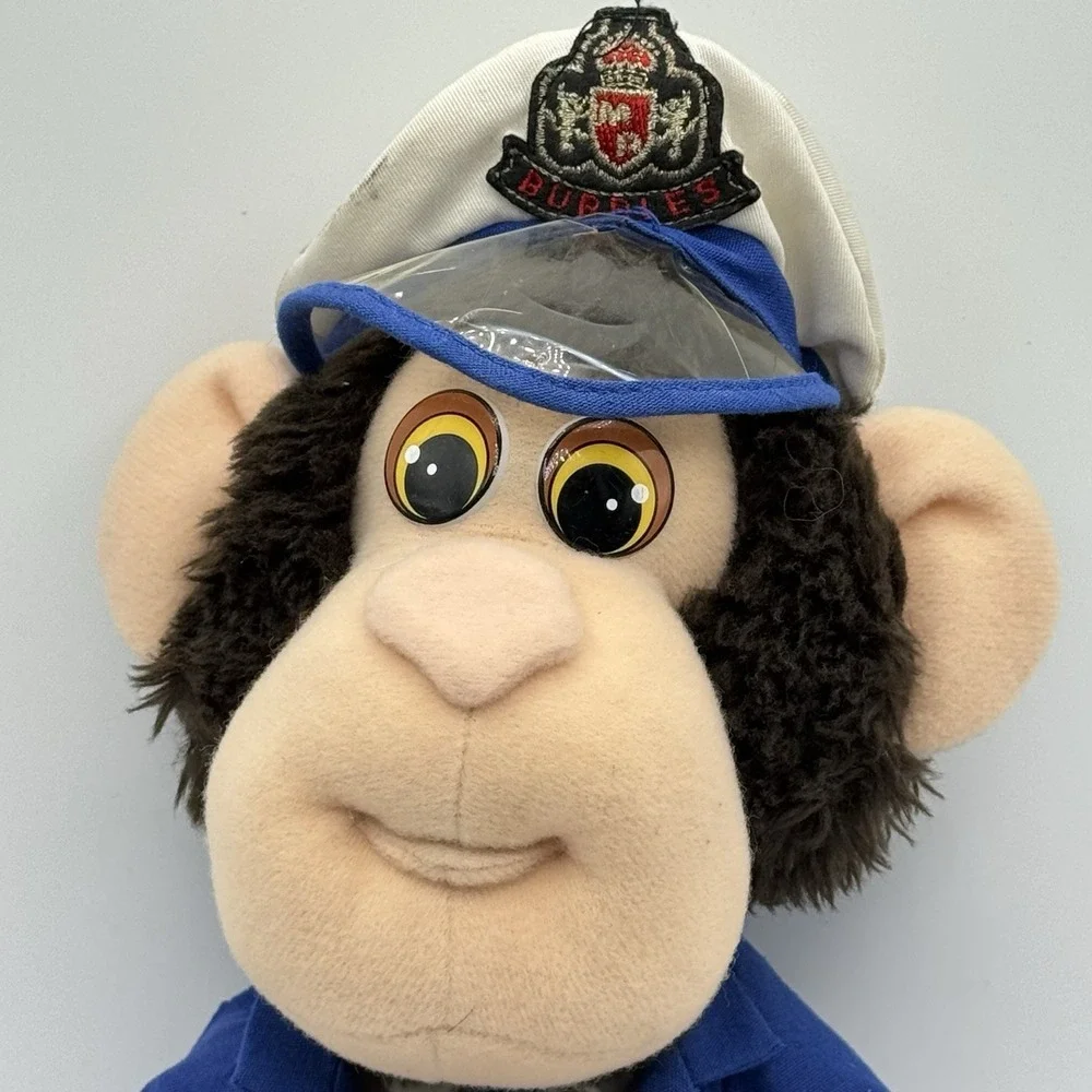 Vintage 1987 Bubbles Chimp Plush Hobson's Ice Cream Michael Jackson Monkey Toy